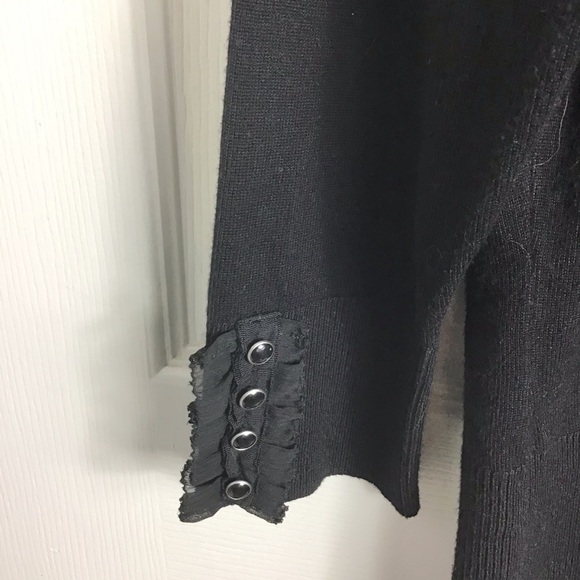 3/25$🌈  White House Black Market Ruffle Cardigan - Picture 3 of 3